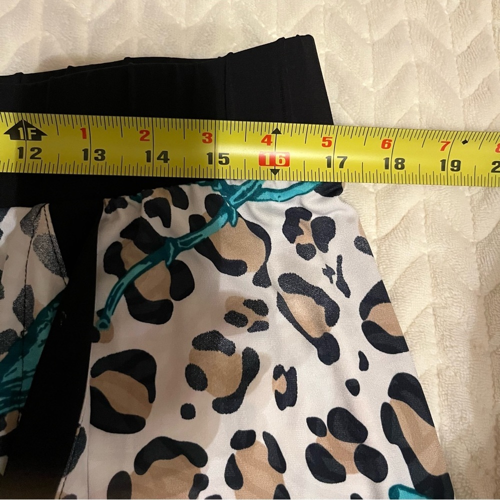 Soft Surroundings Floral Leopard Print Wrap Skirt Multicolor Size Petite Large - Picture 2 of 12